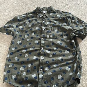 Mens Button Down T Shirt